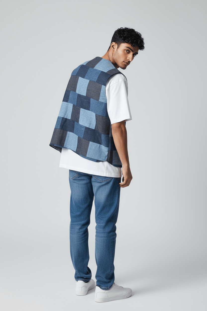 Denim Mosaic Vest - Closet No. 11